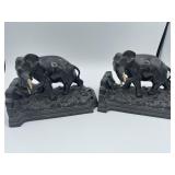 Elephant book ends copper