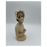 Antique Art Deco Chalkware Half Doll 1925 Blonde