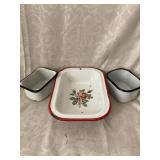 3 pieces white Enamel Ware
