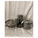 Pudding Mold, Strainer and Screen