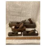 Four Wood Block Planes Complete