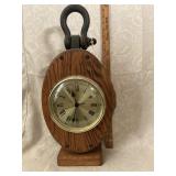 Large Wood, Rope Nautical Click with Cast Iron