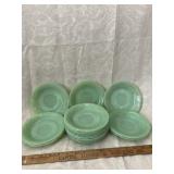 Lot of 16 Small Jadite Dishes