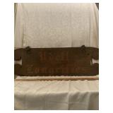 Large Wood German Sign