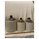 3 Stoneware Jugs