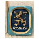 Lowenbrau Plastic Beer Sign