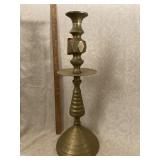 Tall Brass Candle Holder