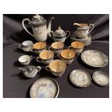 Tea set with dragon design. Made in Japan
