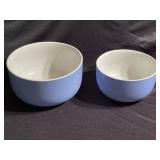 Ceramic mixing bowls, one is 9 inch and the other