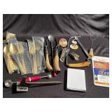 Misc lot of vintage items including a meat