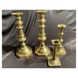 Brass candle holders.