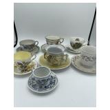 Assortment of tea cups and saucers