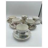 Assortment of tea cups and saucers