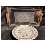 50th anniversary plate and platter
