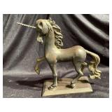 Enesco Brass unicorn 8 inches tall
