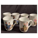 Coffee cups from the Norman Rockwell Museum. Each