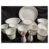 Vintage Corelle/ Pyrex Plates, server mugs and