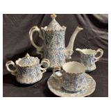 Vintage Lefton China Hand Painted 5 Piece Tea Set