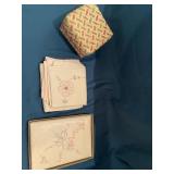 Embroidered Napkins, Vintage Baby Book, Small