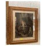 Old lithograph. See photos for damage to the