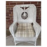Wicker chair 29 inches wide 39 inches tall seat