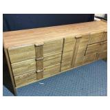Oak dresser measures 72 inches long 17 inches