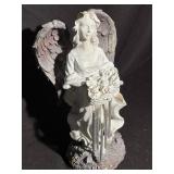 Angel windchimes, angel is 12 1/2 inches tall.