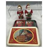 Christmas ornaments and playing cards