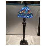 (X) Tiffany Signed Lamp Beautiful Dragon Flys