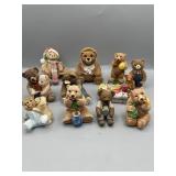 (w)Assortment of ceramic teddy bears