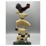 (wVintage cast iron farm animal doorstop 11 inches