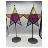 Approximately 17 inch tall pair of star