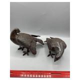 Pair of brass department 56 decor birds