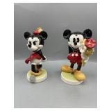 Pair of Mickey and mini 7" Goebel figures