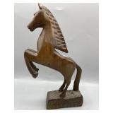 Wooden carved horse
