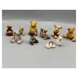 Assortment of mini teddy bears ranging from 1 to