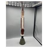 19 1/2 inches wooden Carved Santa