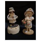 1984 Jan Hagara Musical 6.5 "girl & Cat Figurine