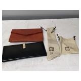 P- leather wallets and bags