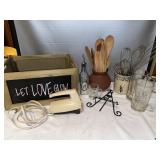 O- kitchen utensils, cups and more.