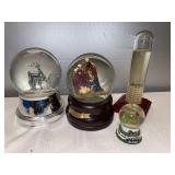 O- snow globes and storm glass. See photos for
