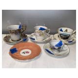 M- Tea cups and saucers. Radfords bone China