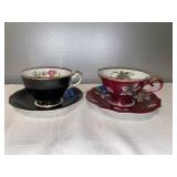 M- tea cups and saucers. sterling China and