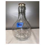 K- glass bottle with lid. Made in Italy.