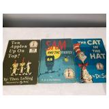 J- Dr Seuss books. Ten apples up on top, Sam and