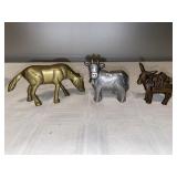 G- horse, cow and donkey.