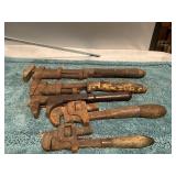 (U) Vintage Pipe Wrenches longest one 18 in