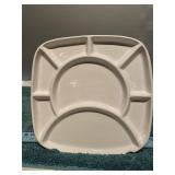 (U) Trudeau Stoneware Fondue Plates 8 V