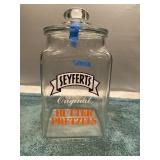(T) Seyferts Orginal  Butter Pretzels Glass Jar