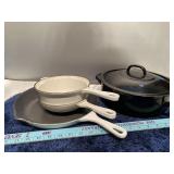 (R) LeCreuset made in France Pan Set also